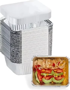 750ml Aluminum Foil Food Containers with Strong Seal for Meal Prep, Freezer Storage, and Drip Protection