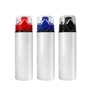 750ml Aluminum Sublimation Water Bottles Reusable With Pop Lids Sports Water Bottles 25oz Sublimation Blanks