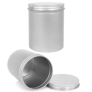 750ml Round Aluminum Canister and Empty Tin Container for Food Storage and Cosmetic Packaging