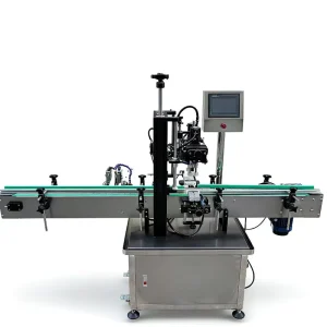 80 BPM Automatic 4-Wheel Servo Capping Machine with PLC Control for Round and Pump Caps, Precision Torque