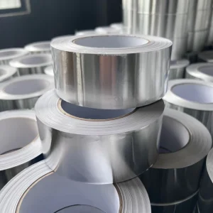 80 Micron Reinforced Aluminum Foil Tape Heat Resistant Single Sided Pressure Sensitive Adhesive Cutting Service