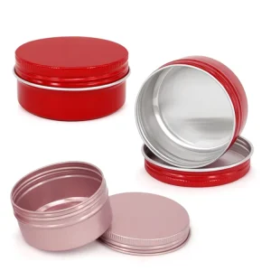 80 g Large Round Empty Metal Tin Box for Lip Balm and Hair Wax