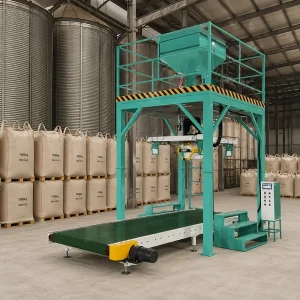 800kg 1000kg 1200kg Bulk Bag Filling Machine for Animal Feed Nuts Wood Pellets LDPE Corn and Coffee Jumbo Weighing Packing Machine