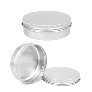 80G Empty Aluminum Tin Cans and Jars Colorful Printed Metal Tins for Cream Packaging