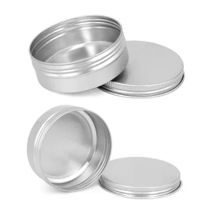 80g Empty Round Aluminum Tin Box with Colorful Printing for Cosmetic Packaging
