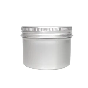 80ml 2oz Custom Private Logo Aluminum Tin Cans with Screw Cap Matte Lid Empty Metal Jars for Cosmetic Food Candle Use