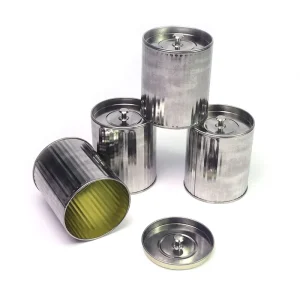 89*92mm Vintage Custom Tin Can 9oz Coffee Tea Metal Tin Box Supplement Powder Matcha Candle Jar with Seamless with Handle Lids