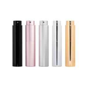 8ml 10ml Luxury Portable Colorful Refillable Aluminum Metal Twist up Spray Perfume Bottle
