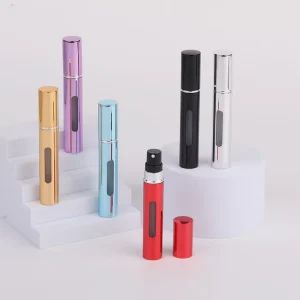 8ml Bottom-Fill Refillable Mini Aluminum Perfume Atomizer Spray Bottle