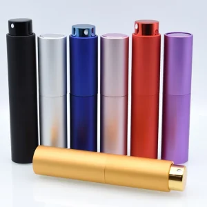 8ml Refillable Aluminum Alloy Essential Oil and Perfume Atomizer with Travel Fragrance Pump Sprayer