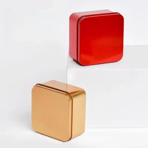 9*9*5.5cm Empty Square Tinplate Box Food Grade Eco Friendly Metal Tin Container for Chocolate Candy Cake Cookie Tea Snack Bread