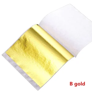 9*9cm Taiwan Faux B Gold Foil Sheets Metallic Gilding Leaf Paper for Interior Decoration Buddha Sculpture & Handicraft