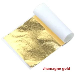 9 x 9cm Champagne Gold Foil for Mirror Frame Furniture Carving Handicraft Indoor Renovation Gold Foil Paper