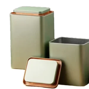 90*70*110mm Empty Rectangular Tea and Coffee Tin Cans for Loose Tea Packaging
