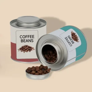 90*90mm Eco-Friendly Food-Grade Sealed Round Tinplate Tea Tin Box for 180g Coffee Beans Candy Chocolate Cookies Bread and Milk
