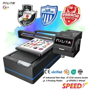9060 UV Flatbed Printer for 3D Designs on Silicone Labels and Rubber Patches