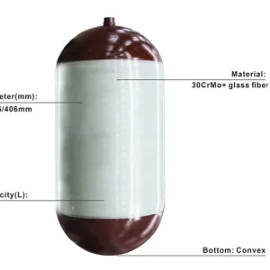 90L Vehicle CNG Type 2 Steel-Fiber Composite Cylinder