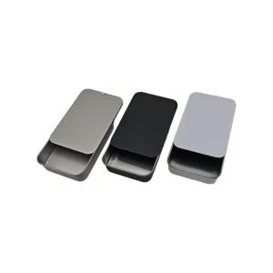 92x60x21mm Sliding Metal Tin Box for Solid Perfume, Brow Soap, or Mints