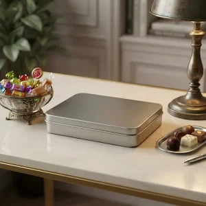 95x60x20mm Rectangular Mint Tinplate Box for Sugar, Candy, Food Storage and Jewelry