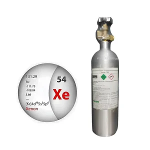 99.9999% Xenon Gas High Pressure 200 Bar Industrial Steel Gas Cylinder 50L for Chip Manufacturing