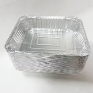 9×13″ Aluminum Pans Half Size Steam Table Deep Pans Tin Foil Containers with Foil Lids Chafing Dish Buffet Catering