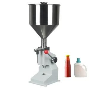 A03 Semi-Automatic Manual Stainless Steel Filling Machine for Water, Juice, Oil, Milk, and Beverage Bottles