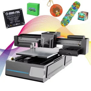 A1 UV DTF 3*head Printer Cylindrical Gold Foil Crystal Label Flat Product Printing Machine Acrylic PVC Metal Inkjet Printer