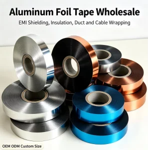 AL PET Plastic Metallized Film EMI Shielding Soft Plain Glossy 300m Customizable Width & Length Moisture Proof Opaque Roll