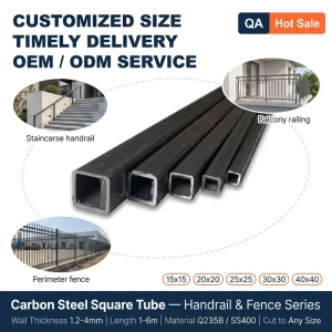 ASTM A500 Grade B Carbon Steel Square Tube 20×20 40×40 50×50 2mm 3mm 4mm Thickness