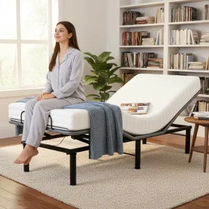 Adjustable Foldable Iron Electric Bunk Bed Modern Personal Comfort Control Pressure Relief Support Deep Sleep School Bedroom
