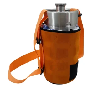 Adjustable Ice Pack with Shoulder Strap for Mini Keg Cooler Jacket Black Keg Sleeve Bag