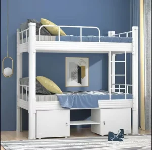 Adjustable Labour Camp Metal Sofa Double Bunk Beds Frame with Desk