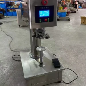 Adjustment According to Size Table Type Semi Automatic Sealing Machine for Food Tin Can Easy Open Lid