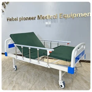 Affordable 2 function Manual Steel Hospital Bed Two Cranks for Disabled Home Care Medical Furniture