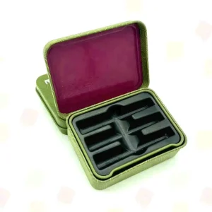 Airtight 3.15-Inch Child-Resistant Hinged Metal Tin Box with Insert for 3 Mini Pre-Rolls