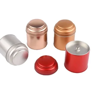 Airtight Round Rose Gold Tea Canisters, Recyclable, with Inner Lid, for Coffee and Sugar Packaging