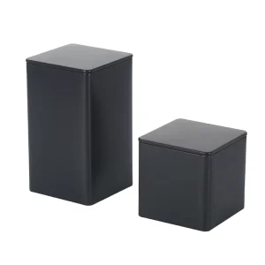 Airtight Tea Canister Elegant Metal Storage Box Japanese Style Tea Caddy for Green Tea Coffee Beans Dry Food Packaging