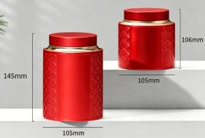 Airtight Tinplate Tea Canister with Thread Lid for Black Tea, White Tea, and Food Packaging