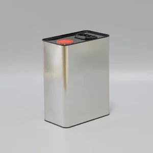 All-Black Tinplate F-Style Gallon Can with Spout for Lubricants and Chemicals