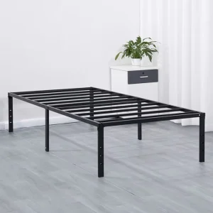 All Mattress Types Anti Slip Steel Bed Frame Industrial Style Modular Folding Iron Bed