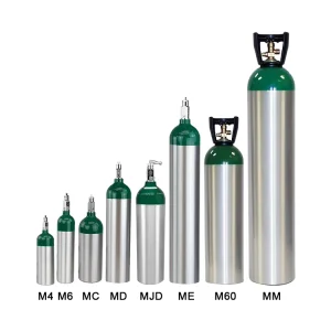 Aluminium Oxygen Cylinder Medical Oxygen Cylinder MD Me 4.55L Gas Cylinder for Ambulance Hopital Clinic