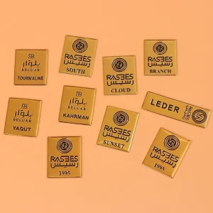 Aluminum Alloy Metal Stamping Wire Drawing Beverage Nameplate Wine Label Mechanical Custom Logo Metal Tag
