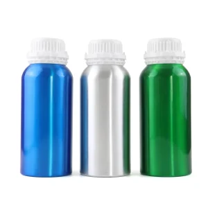 Aluminum Chemical and Perfume Bottle with Inner Lid Seal, 50ml-1L