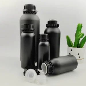 Aluminum Cosmetic Bottle with Anti theft Screw Cap Refillable Metal Oil Bottle for Essential Oil Custom Logo Option