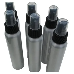 Aluminum Cosmetic Bottle with Pump Dispenser, Refillable, Travel Size