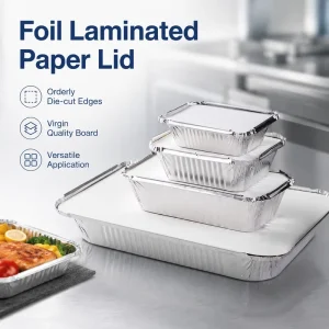 Aluminum Foil Lid Custom Size Foil Container Lid Stable Lamination No Delamination for Long Distance Transportation