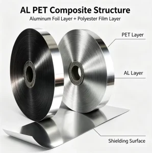 Aluminum Foil Mylar AL PET Tape Soft Glossy Plain Moisture Proof Single Double Sided EMI Shielding Wire Cable HVAC Air Duct