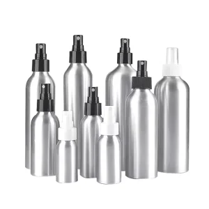 Aluminum Lotion Dispenser Bottle with Sprayer Pump 300ml 500ml 1000ml