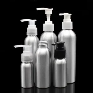 Aluminum Skincare Dispenser Bottle With Lotion Pump Top 30ml 50ml 100ml 120ml 150ml 200ml 250ml 500ml Aluminum Hand Cream Bottle