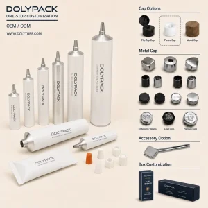 Aluminum Soft Tube for Cosmetic Lotion and Hand Cream Packaging